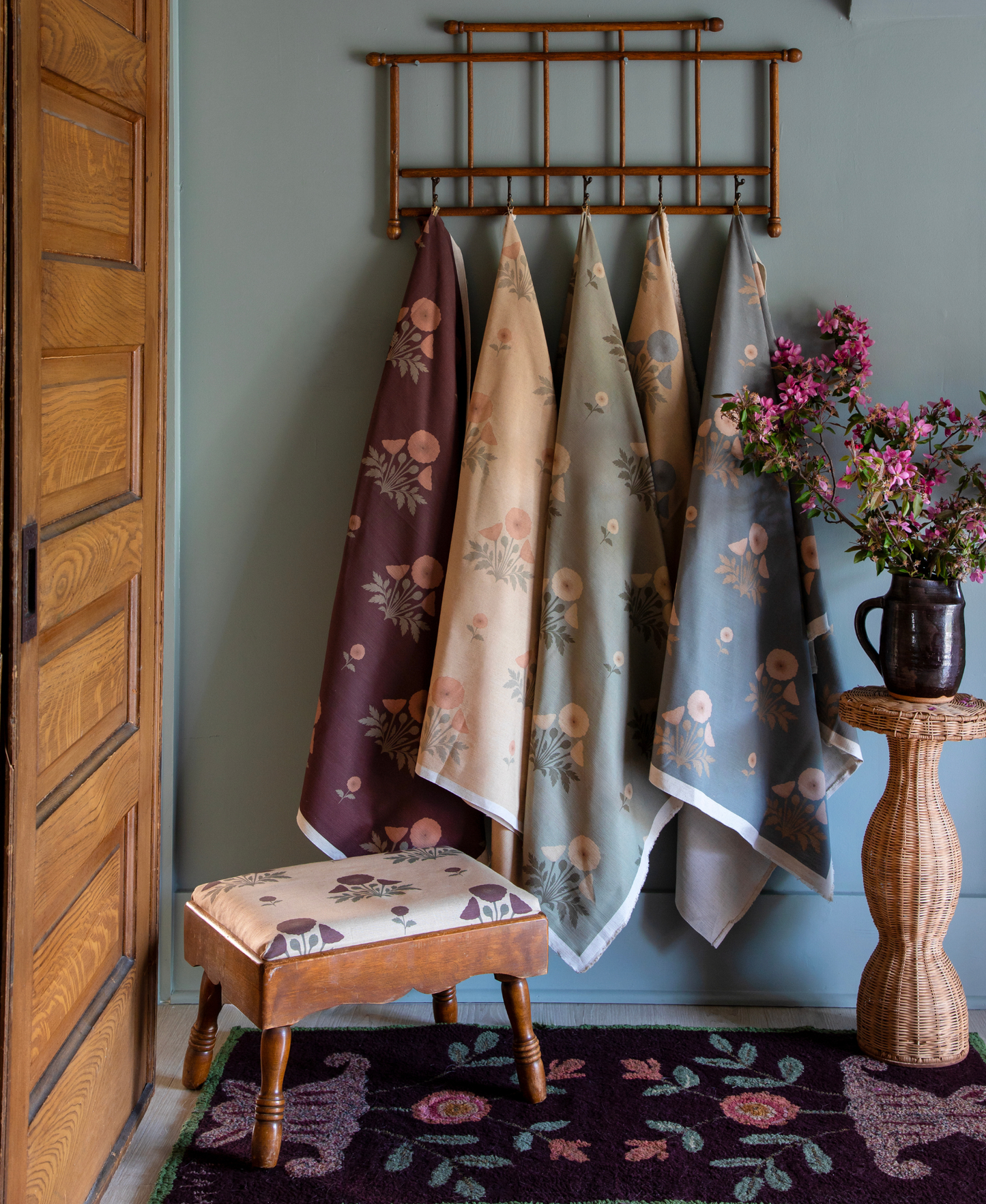 Blooming Poppies | Green & Blush
