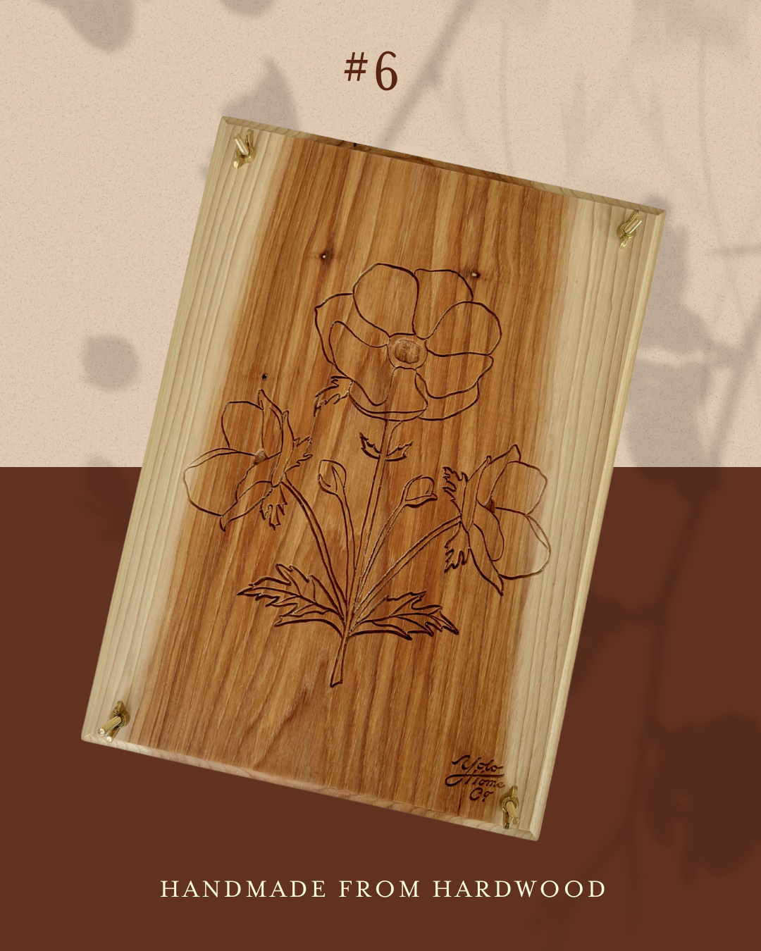 Hand-crafted Engraved Flower Press