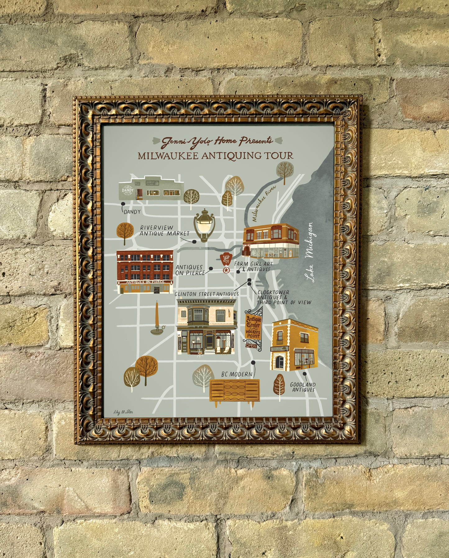Jenni Yolo Home's 2025 Milwaukee Antiquing Tour Map