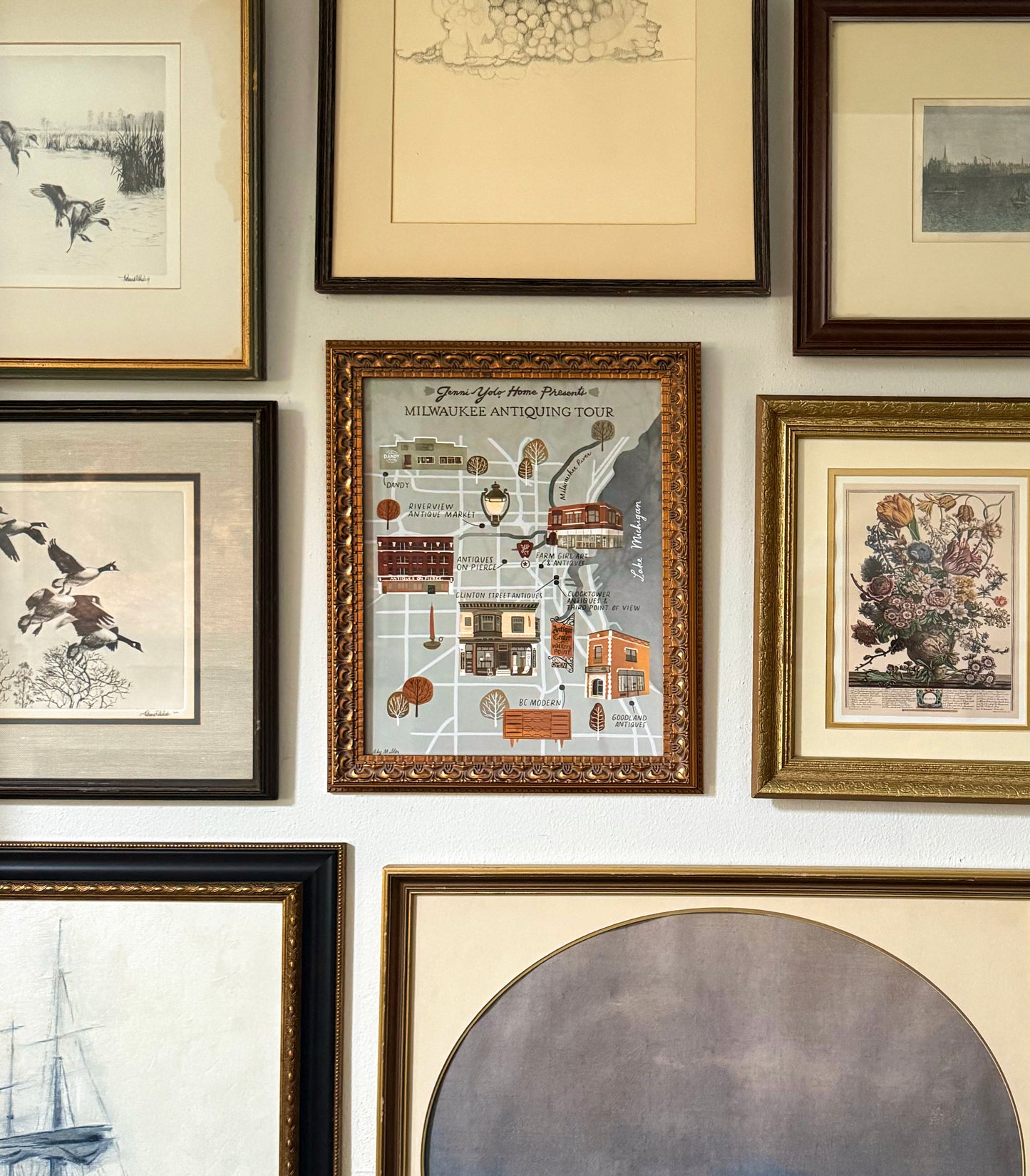 Jenni Yolo Home's 2025 Milwaukee Antiquing Tour Map