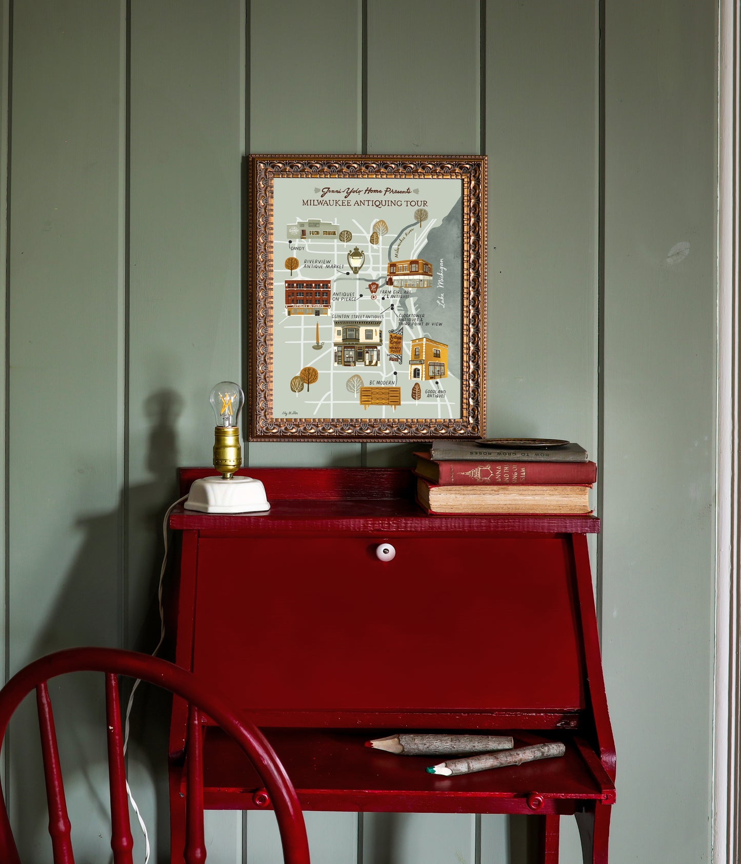 Jenni Yolo Home's 2025 Milwaukee Antiquing Tour Map