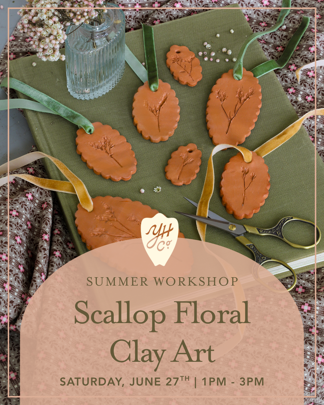 Scallop Floral Clay Art Workshop | Saturday, June 27th