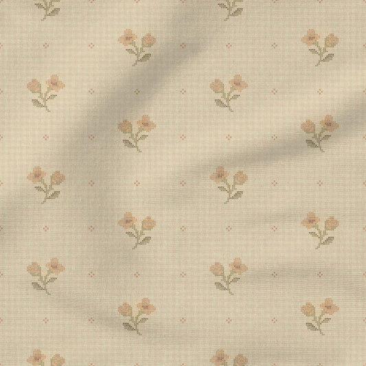 Stitched Sweetpea | Cream & Blush