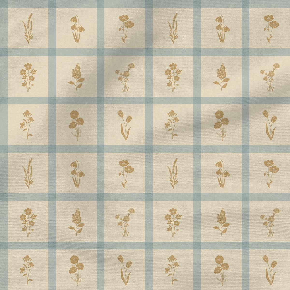 Woven Wildflower | Mustard & Blue