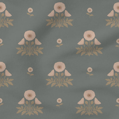 Blooming Poppies | Blue & Cream