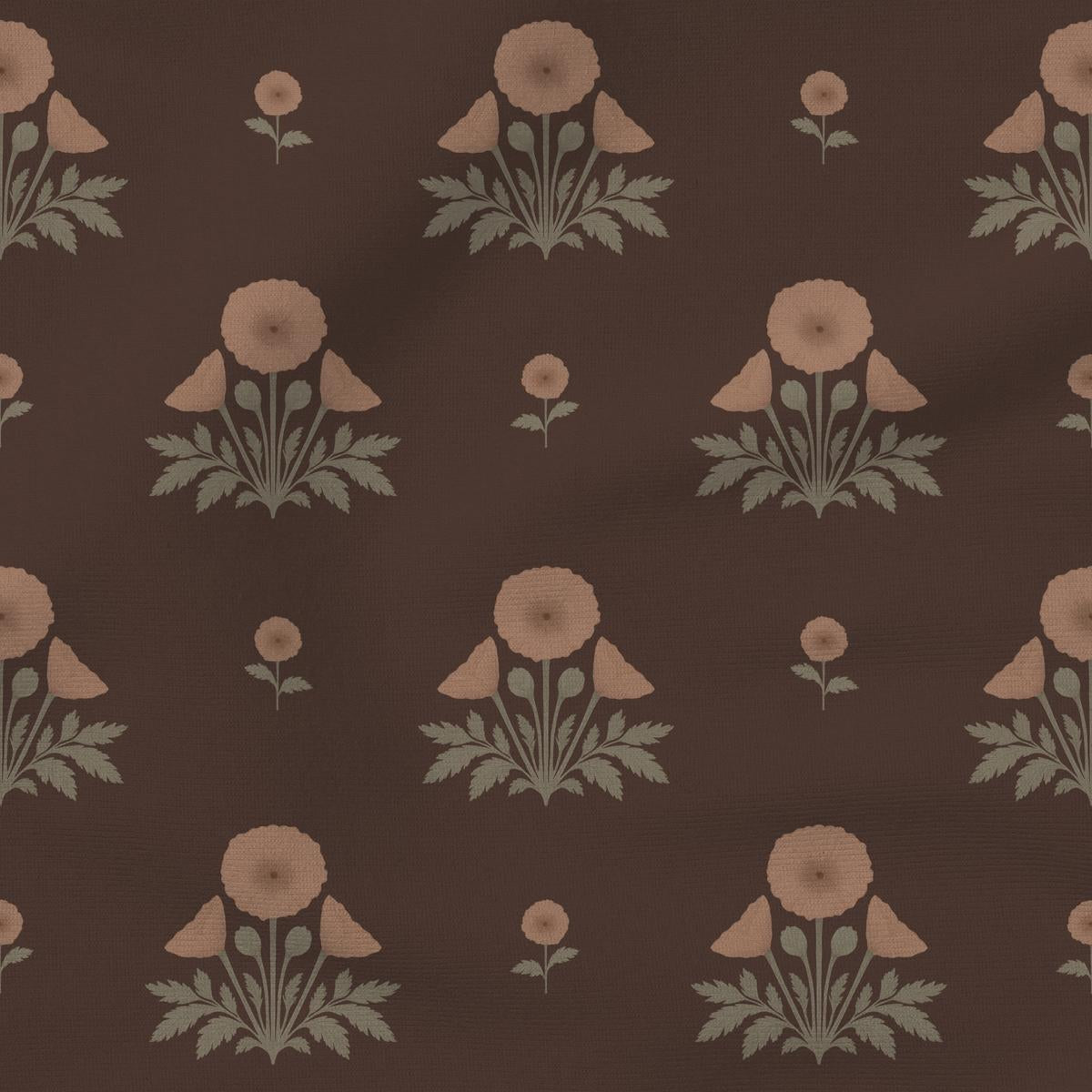 Blooming Poppies | Brown & Blush
