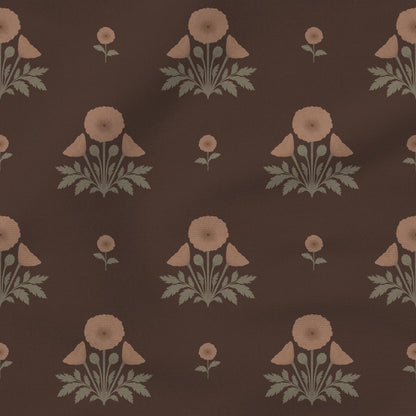 Blooming Poppies | Brown & Blush