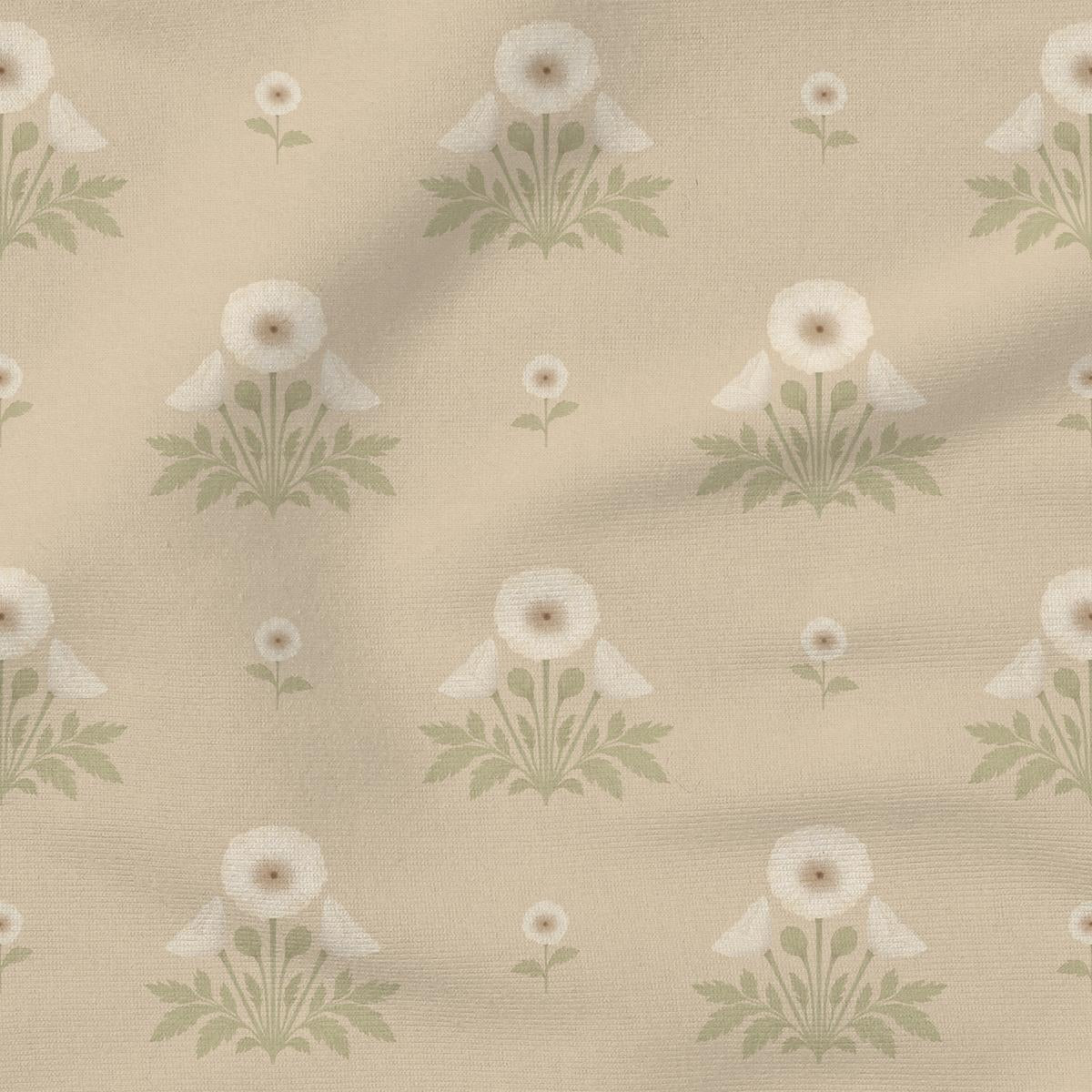 Blooming Poppies | Cream & Tan