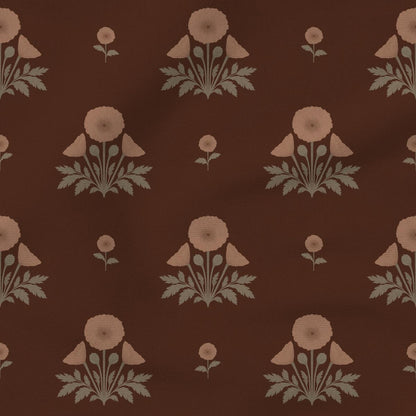Blooming Poppies | Maroon & Blush
