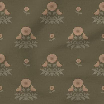 Blooming Poppies | Green & Blush