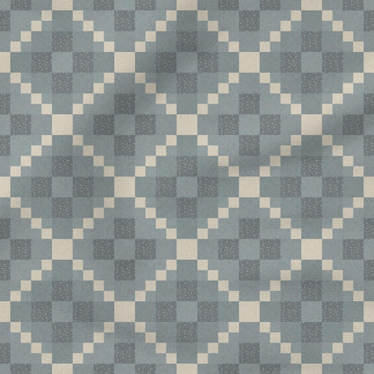 Cottage Quilt | Blue Outlined