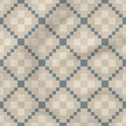 Cottage Quilt | Blue Outline