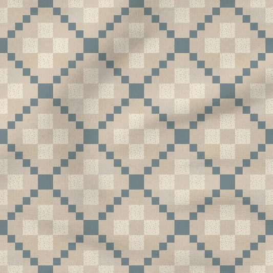 Cottage Quilt | Blue Outline
