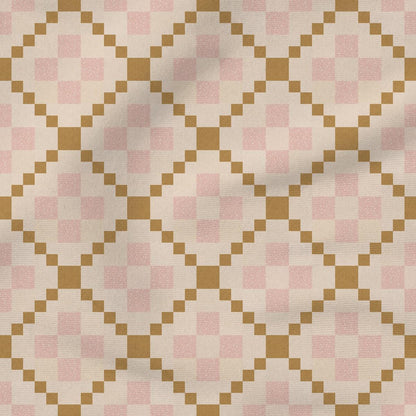 Cottage Quilt | Mustard & Pink