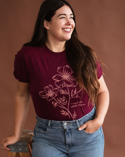 'She Still Blooms' Tee