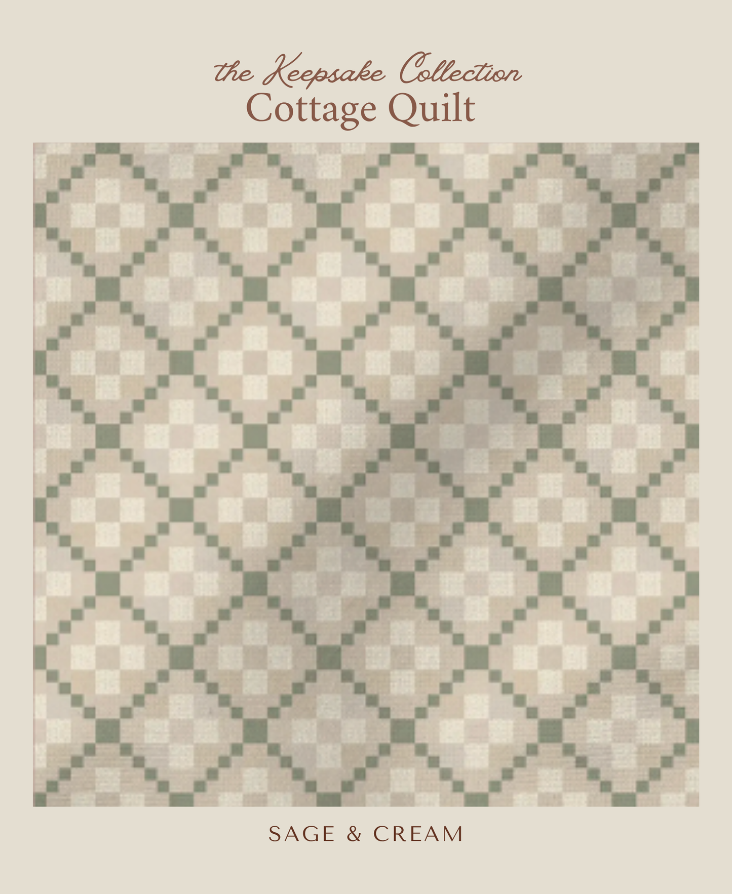 Cottage Quilt | Sage & Cream