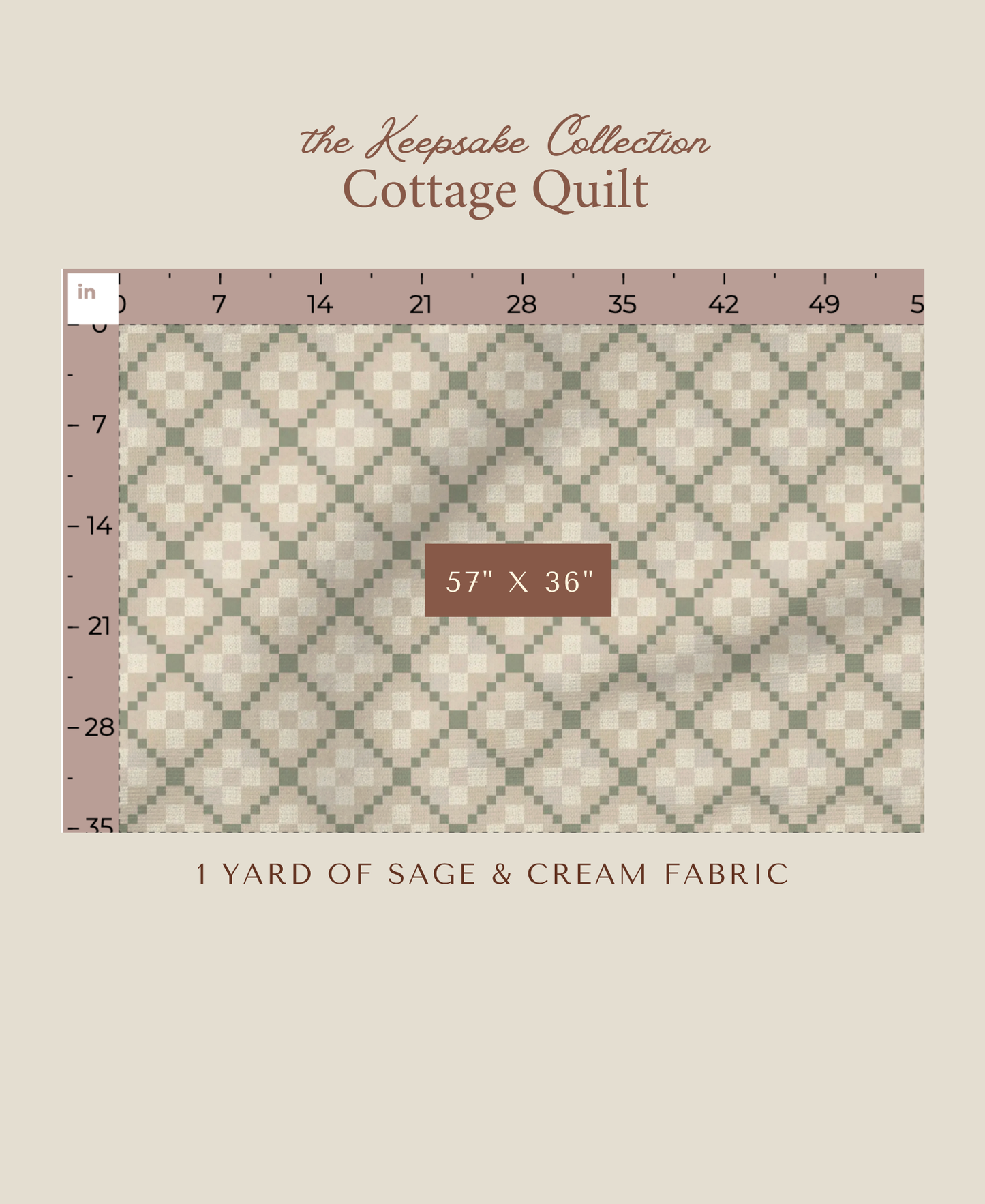 Cottage Quilt | Sage & Cream