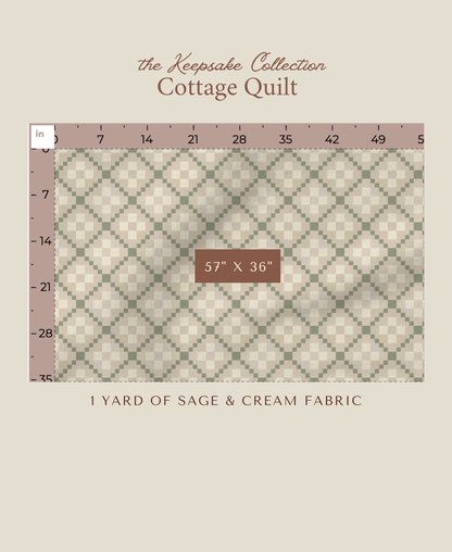 Cottage Quilt | Sage & Cream