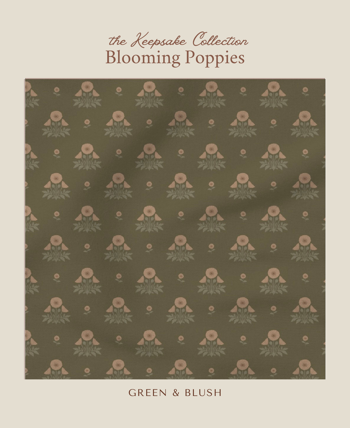 Blooming Poppies | Green & Blush