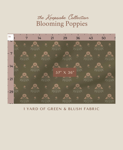 Blooming Poppies | Green & Blush