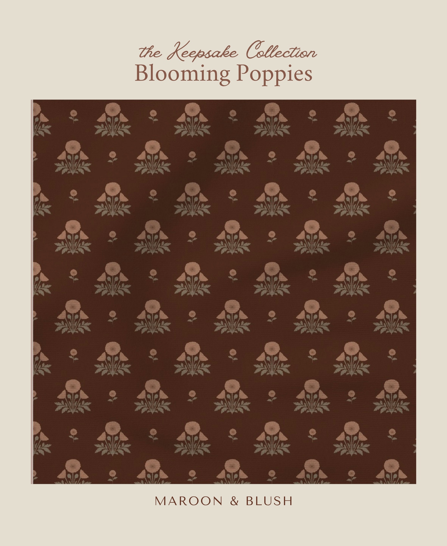 Blooming Poppies | Maroon & Blush
