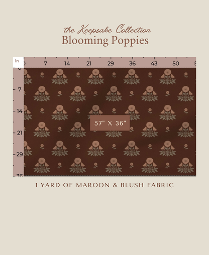 Blooming Poppies | Maroon & Blush