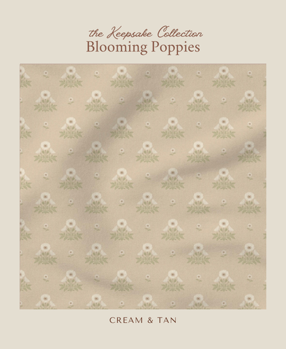 Blooming Poppies | Cream & Tan