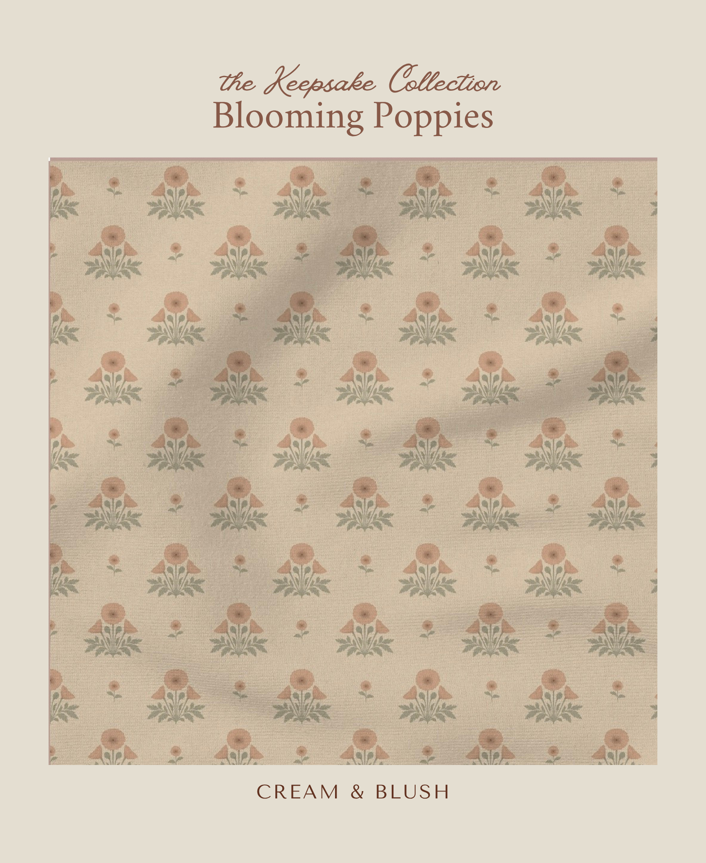 Blooming Poppies | Cream & Blush
