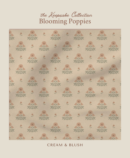 Blooming Poppies | Cream & Blush