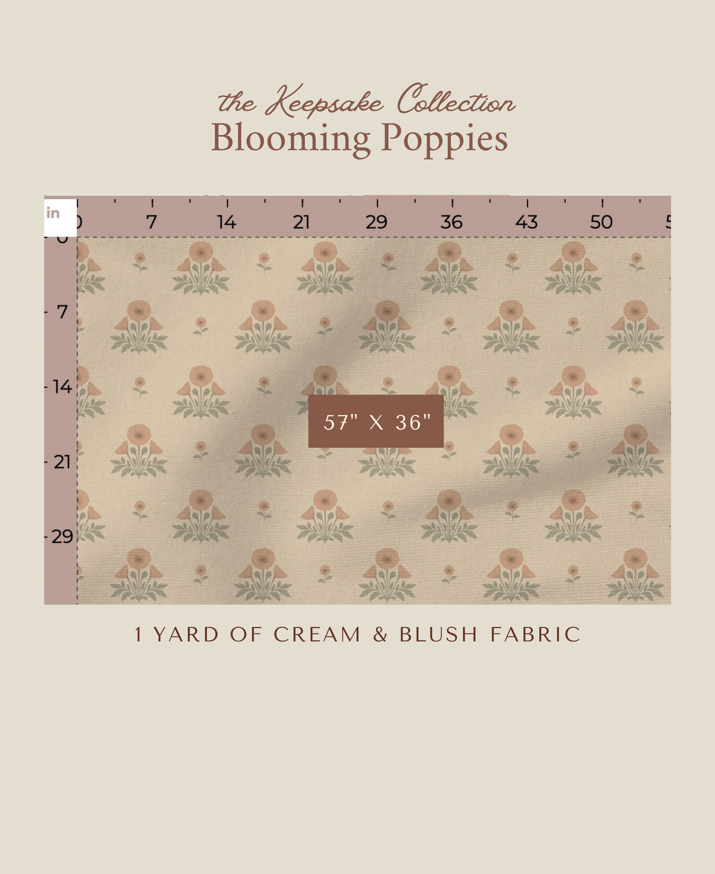 Blooming Poppies | Cream & Blush