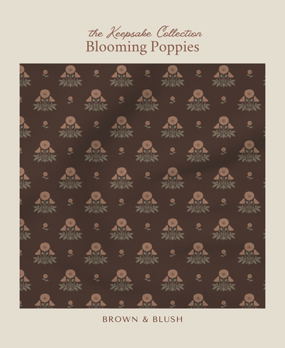 Blooming Poppies | Brown & Blush
