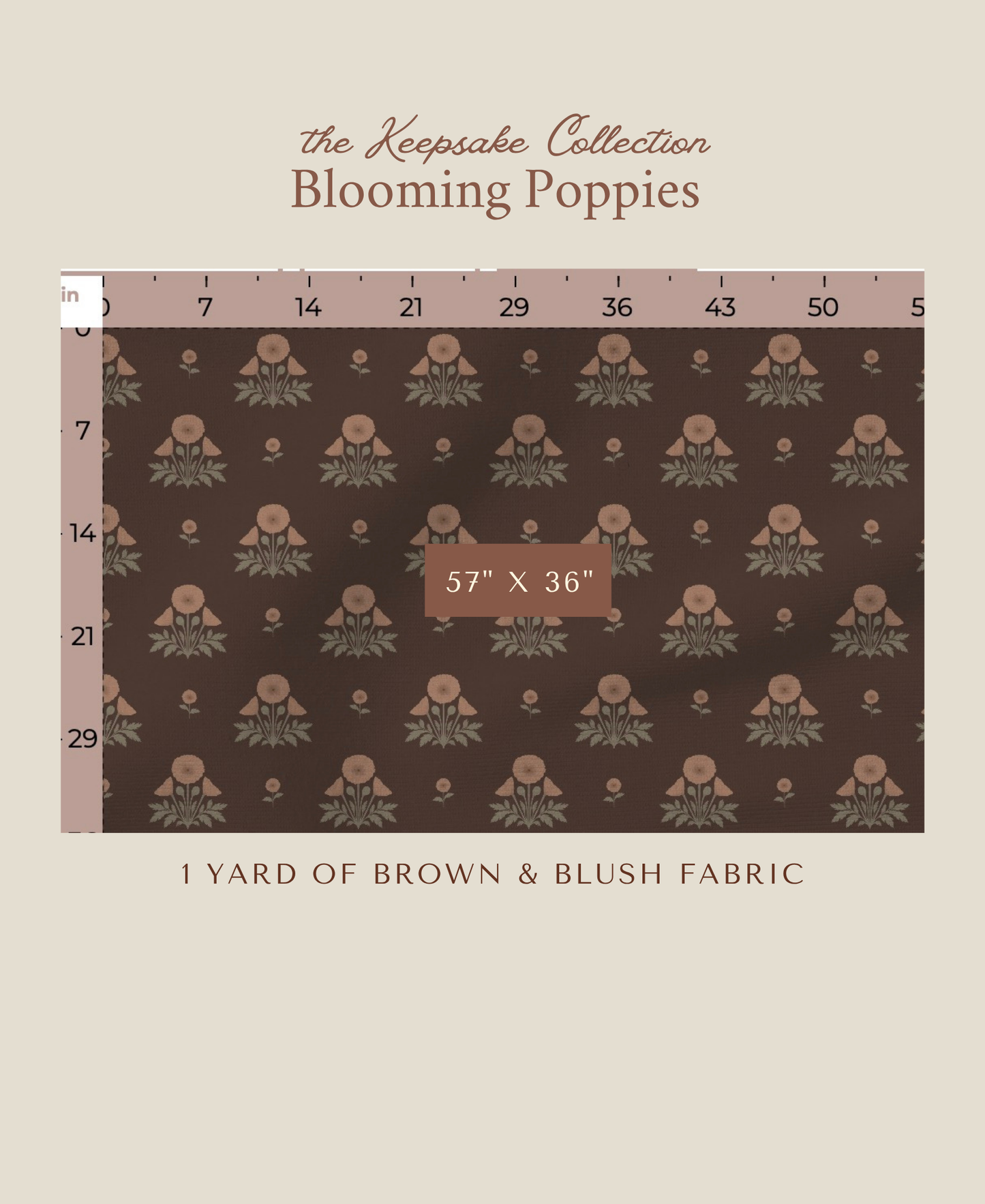 Blooming Poppies | Brown & Blush