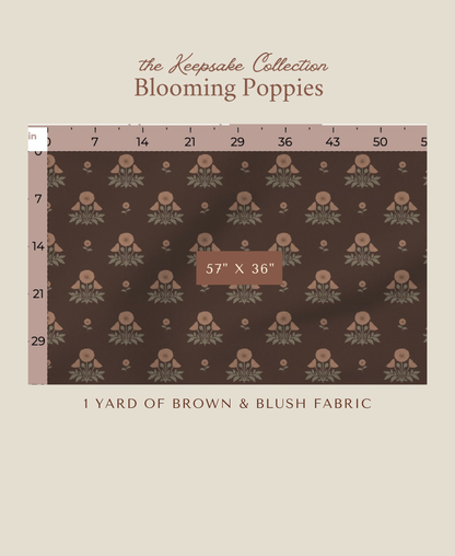 Blooming Poppies | Brown & Blush