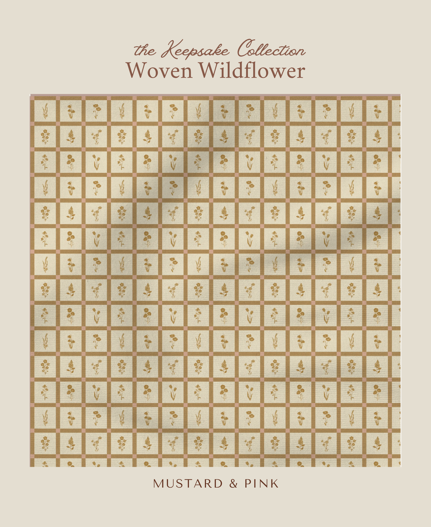 Woven Wildflower | Mustard & Pink