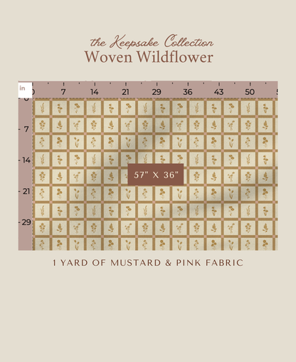 Woven Wildflower | Mustard & Pink