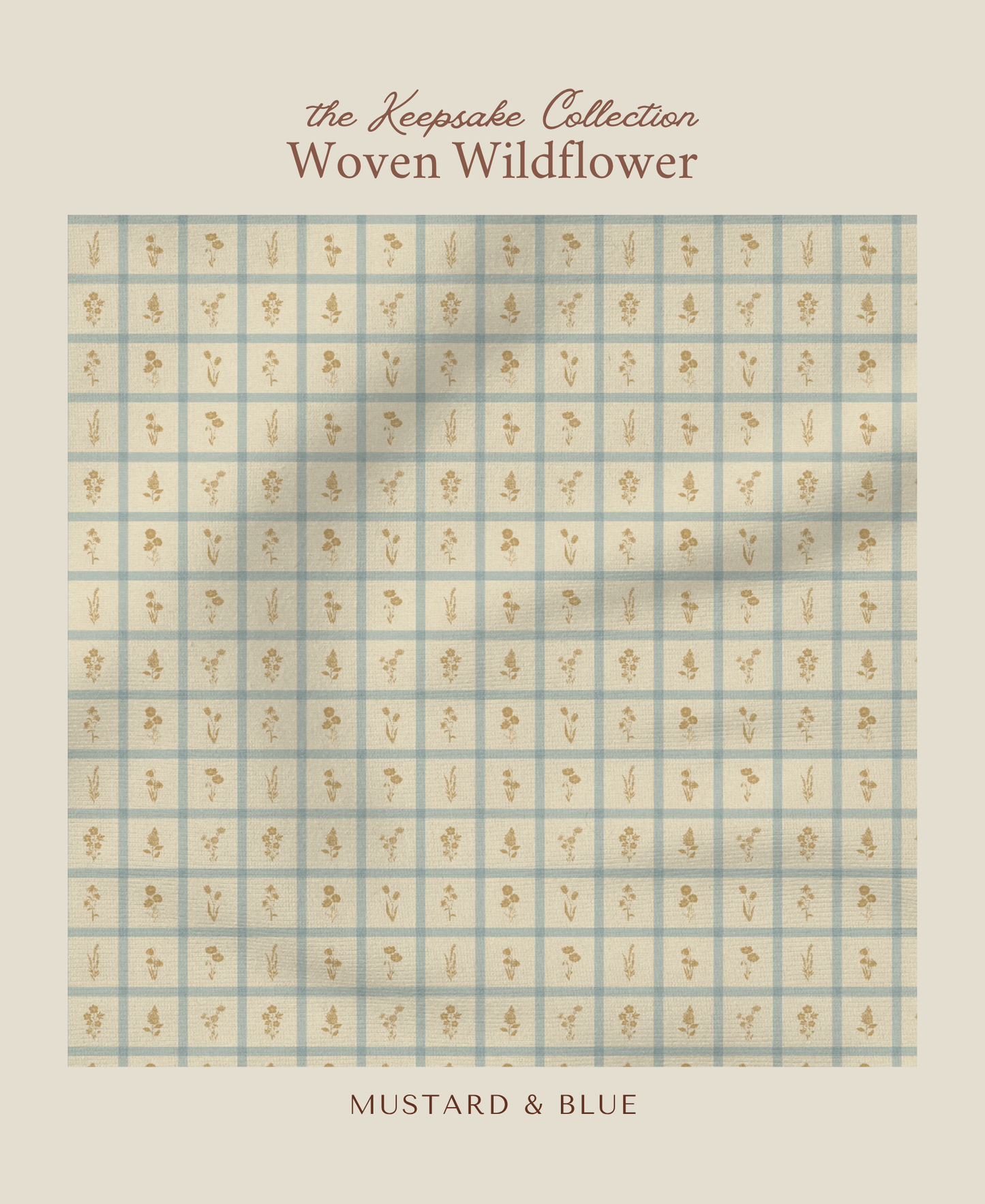 Woven Wildflower | Mustard & Blue