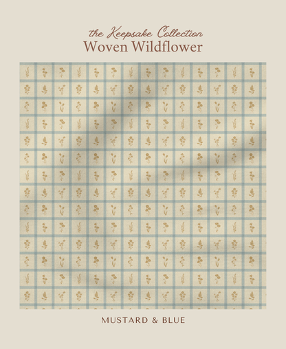 Woven Wildflower | Mustard & Blue