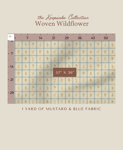 Woven Wildflower | Mustard & Blue