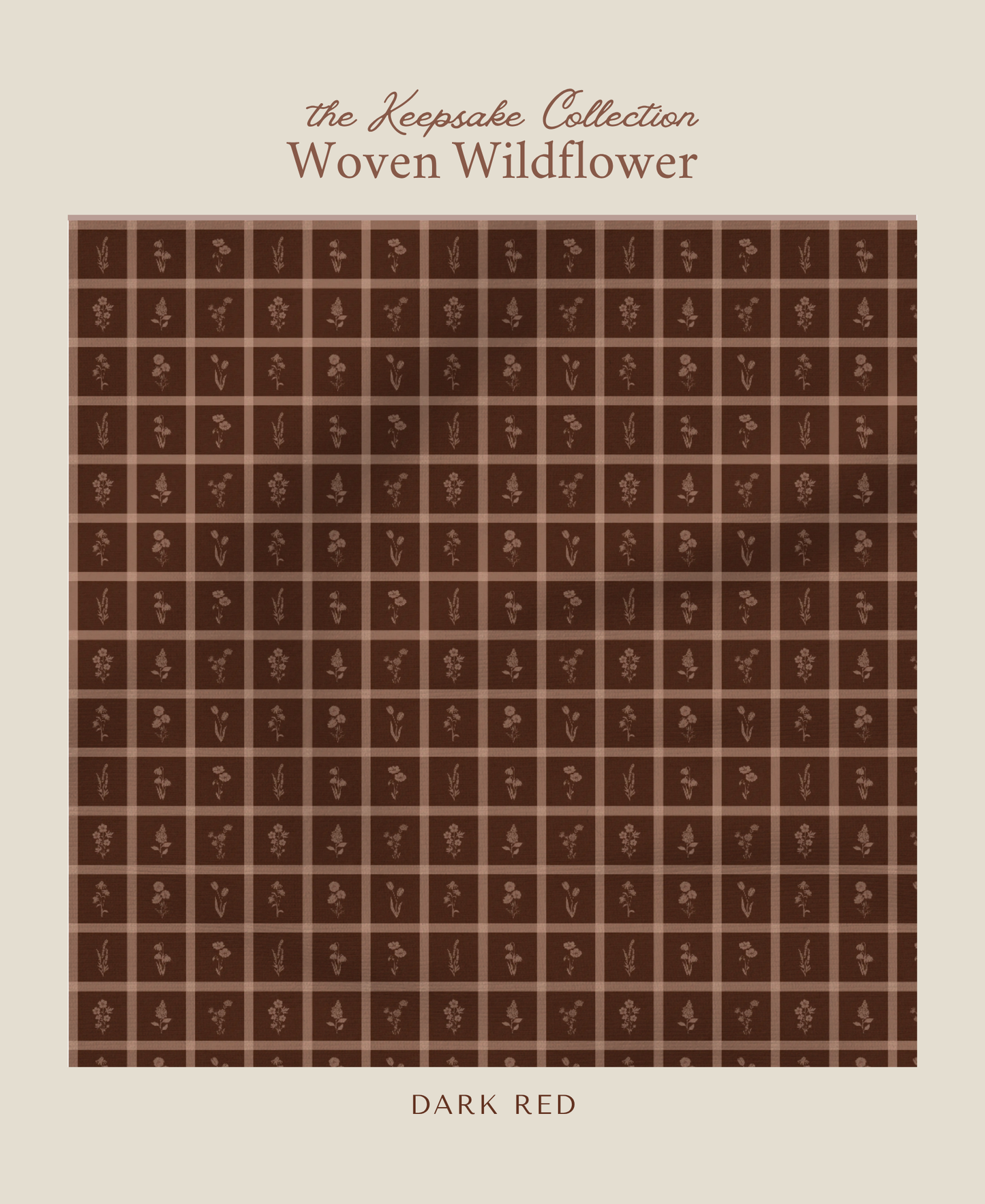Woven Wildflower | Dark Red