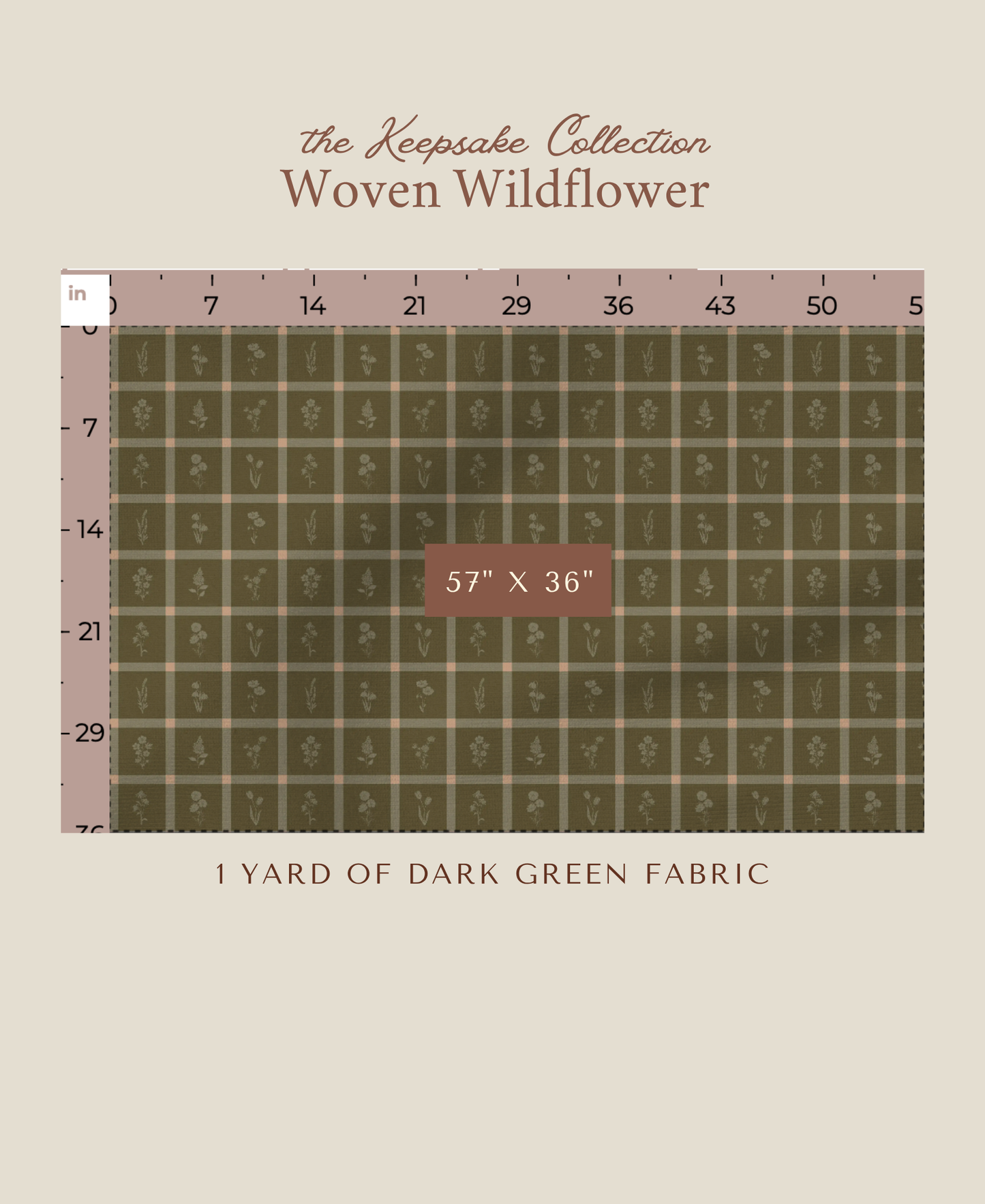 Woven Wildflower | Dark Green