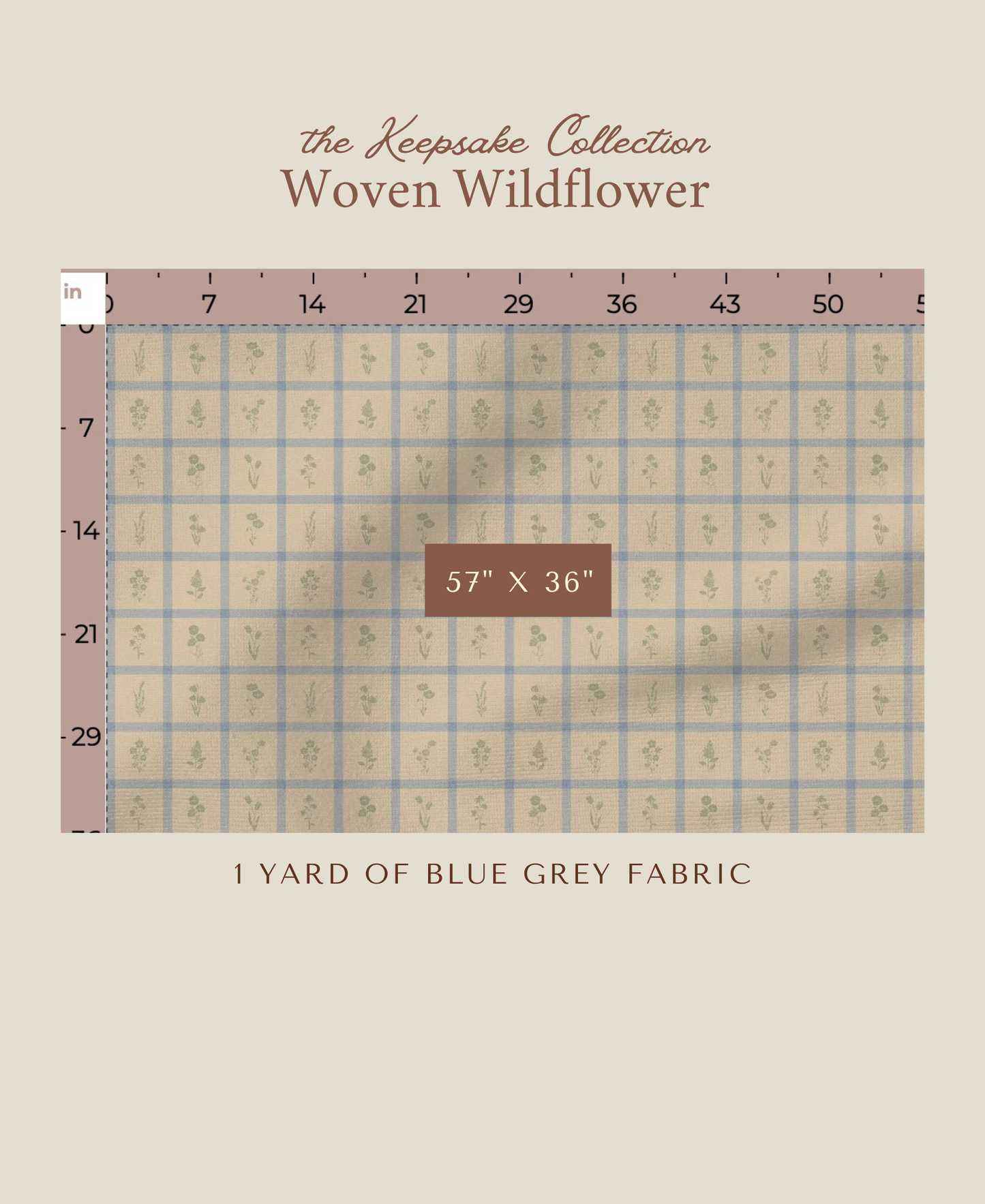 Woven Wildflower | Blue Grey