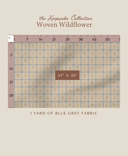 Woven Wildflower | Blue Grey