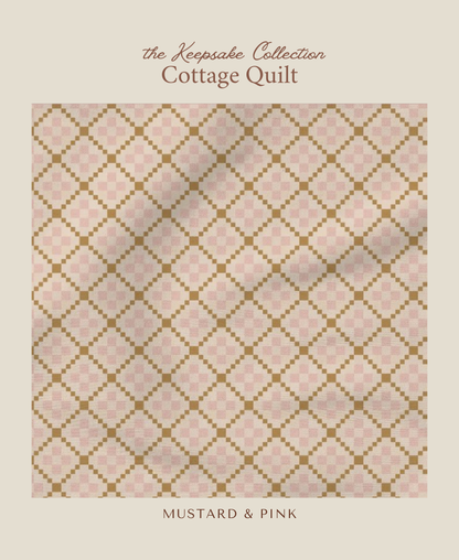Cottage Quilt | Mustard & Pink