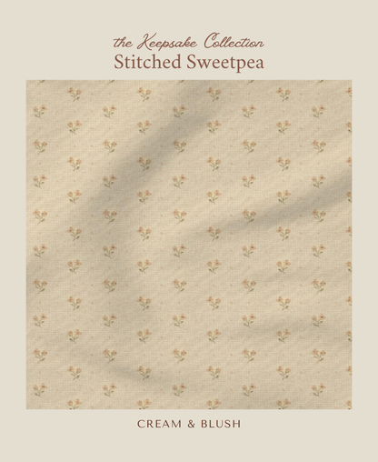 Stitched Sweetpea | Cream & Blush