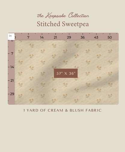 Stitched Sweetpea | Cream & Blush