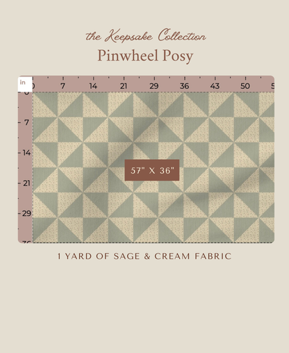 Pinwheel Posy | Sage & Cream