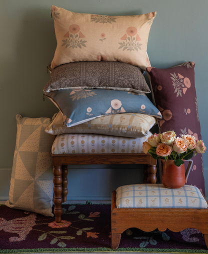 Blooming Poppies | Blue & Red