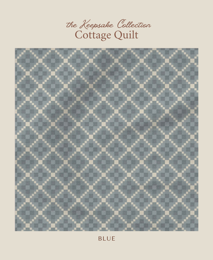 Cottage Quilt | Blue Outlined