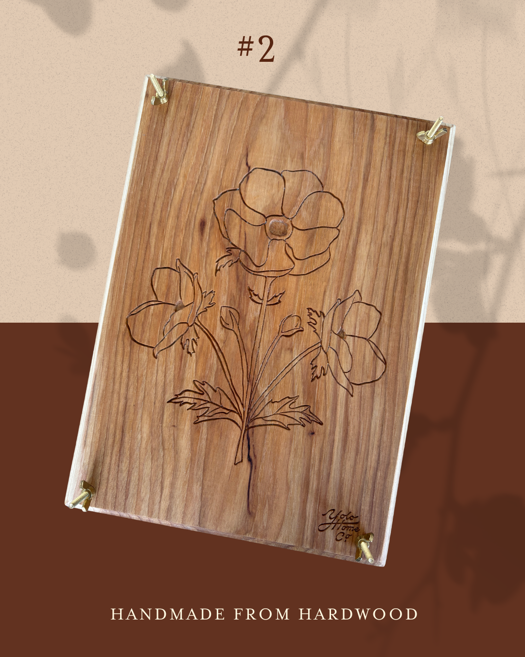 Hand-crafted Engraved Flower Press