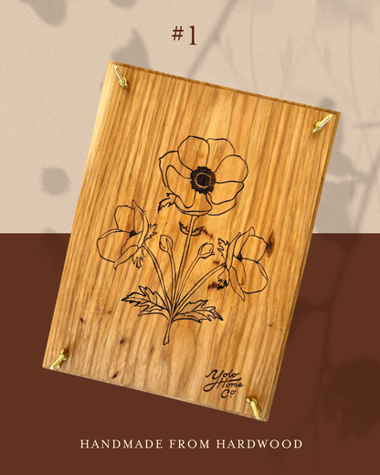 Hand-crafted Engraved Flower Press